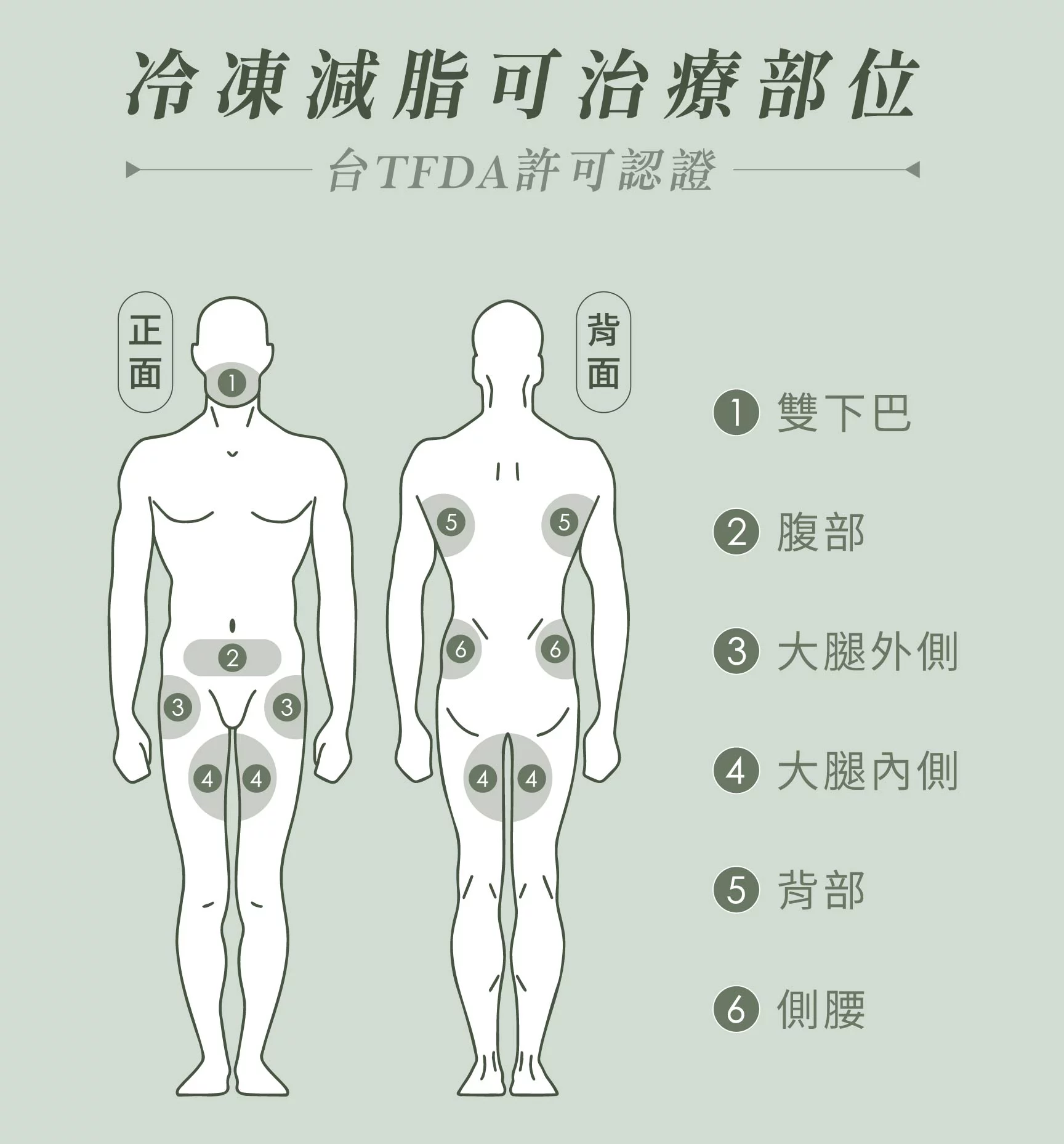 冷凍減脂可治療部位