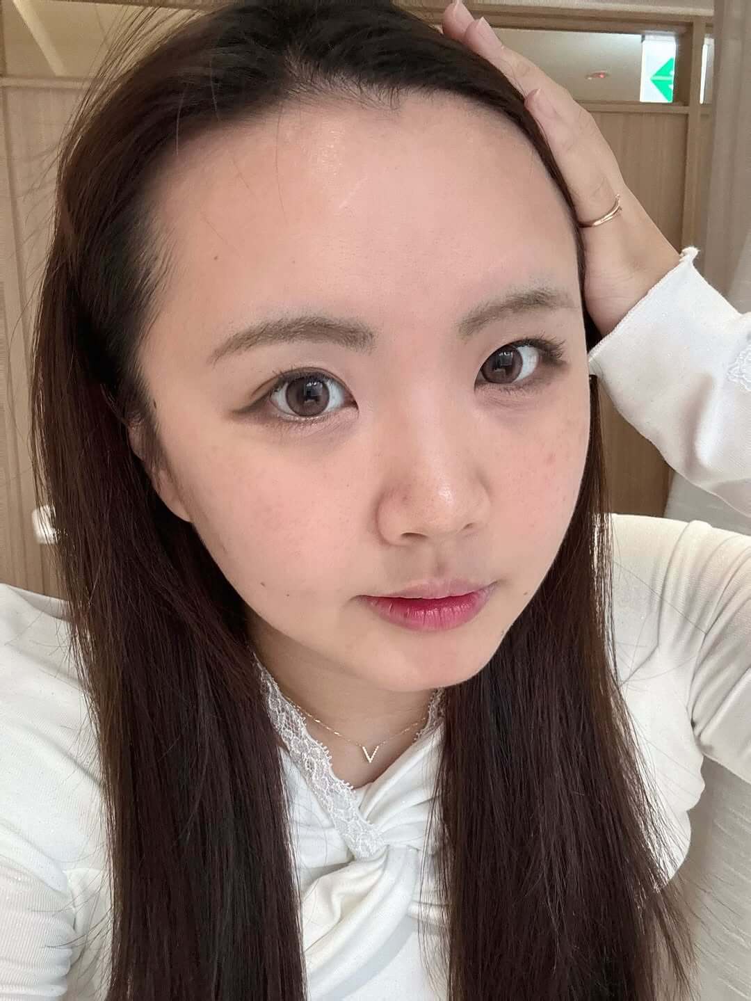 名妤剛做完海菲秀的狀態