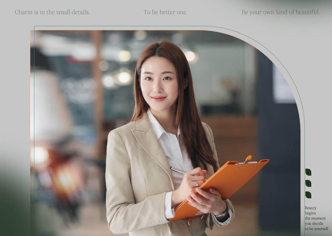 職場OL自信美麗的神采