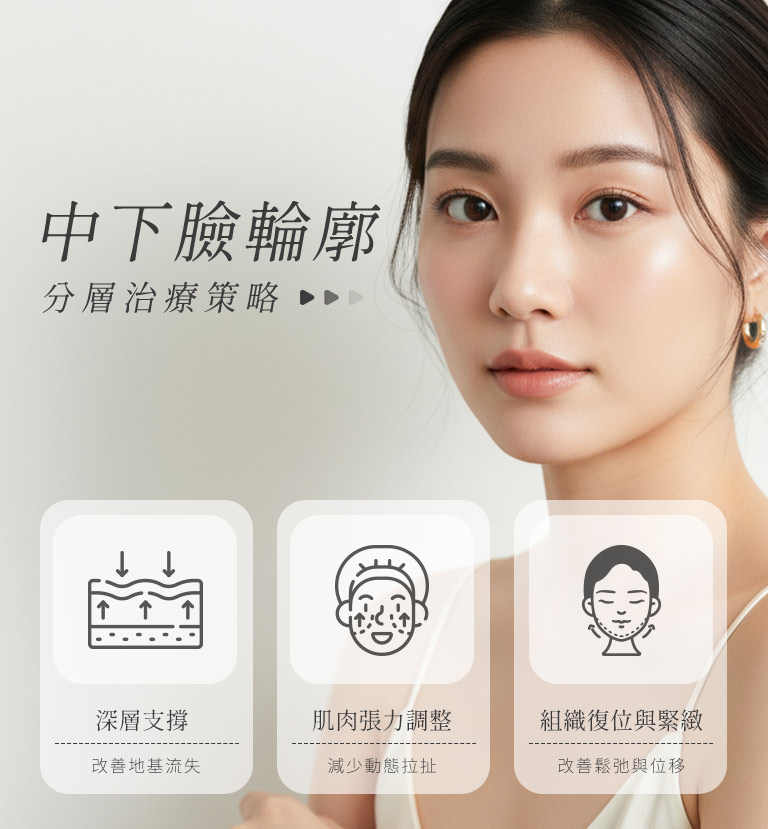 中下臉輪廓分層治療策略