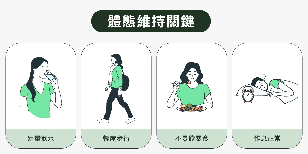日常體態維持關鍵