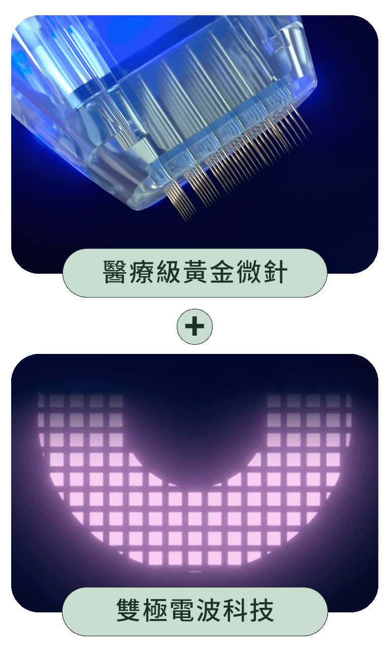 神比微針結合醫療級黃金微針與雙極電波科技