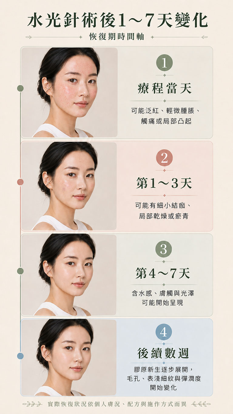 水光針恢復期1-7天變化