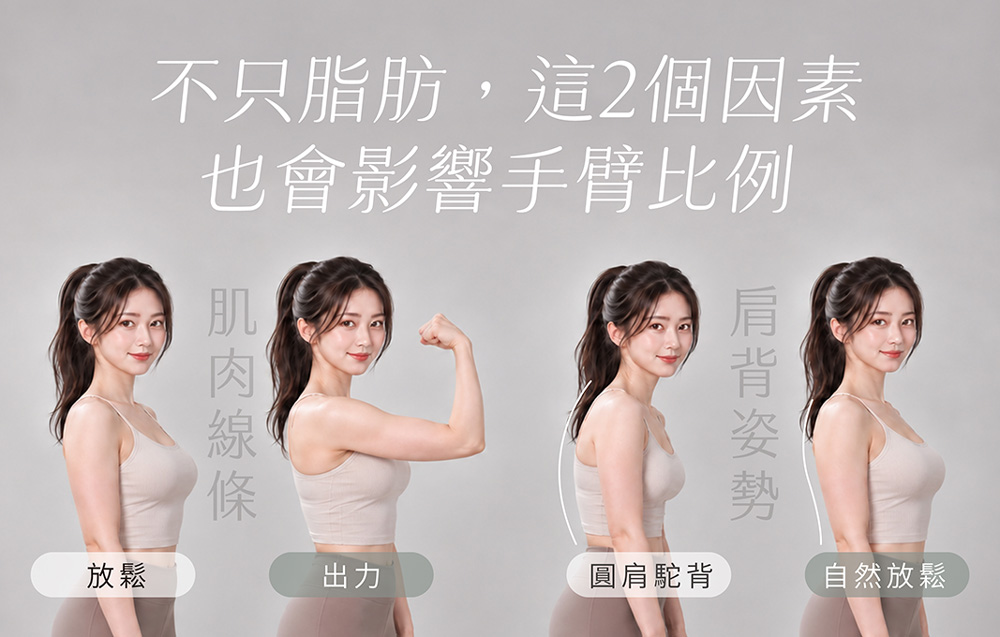不只脂肪-這兩個因素也會影響手臂比例