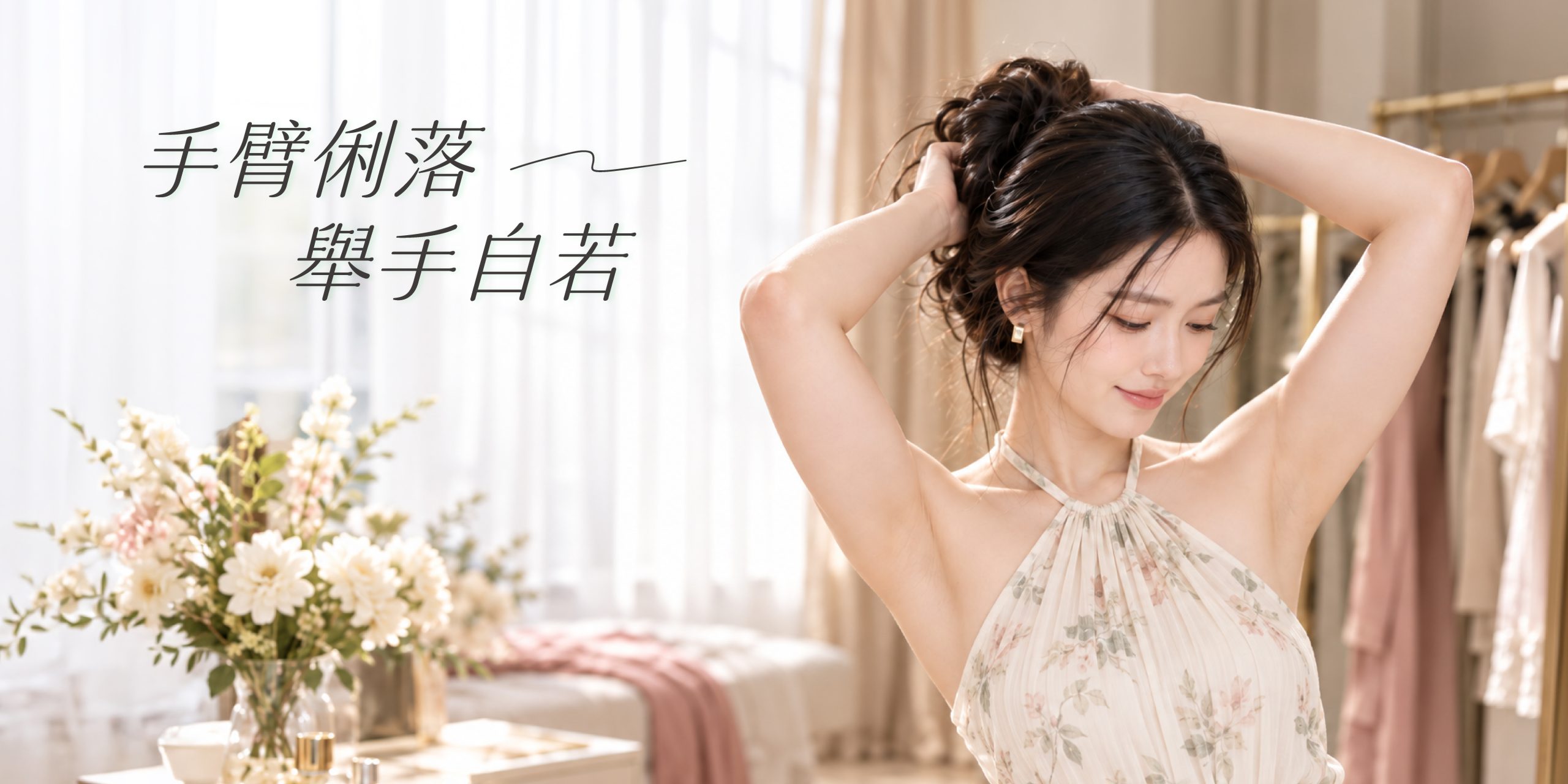 手臂粗怎麼瘦_結語圖_手臂纖細的美女